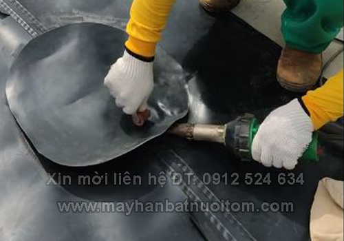 M&aacute;y h&agrave;n bạt ao nu&ocirc;i t&ocirc;m - model m&aacute;y h&agrave;n bạt nhựa cầm tay LST1600A